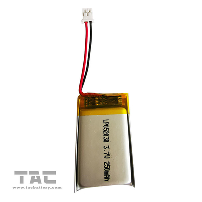 Batterie de Lipo de lithium de polymère de LP052030 3.7V 250mAh rechargeable pour Bluetooth