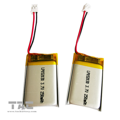 Batterie de Lipo de lithium de polymère de LP052030 3.7V 250mAh rechargeable pour Bluetooth