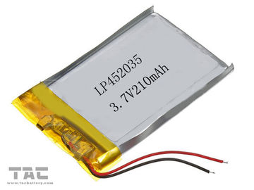 3,7 batterie de polymère d'ion d'heure-milliampère Li de volt 210, Gsp452035 Li - paquet de batterie de polymère