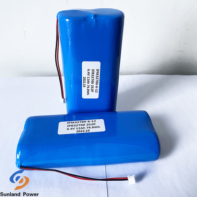 Batterie d'IFR32700 2S2P 6.4V 12AH 3.2V LiFePO4 pour la clôture électrique