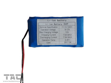 Batterie rechargeable d'ion de lithium de la capacité élevée 18650 2500mAh 3S4P 11.1V 10Ah