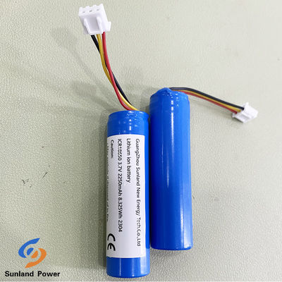 ICR18650 2250mAh 3.7V batterie cylindrique au lithium-ion pour le compteur de couverture de pâturage