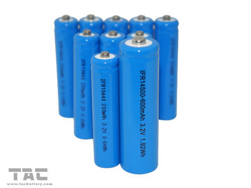 Batterie bleue aa 14500 600mah de PVC 3.2V LiFePO4 pour la lampe et la LED solaires