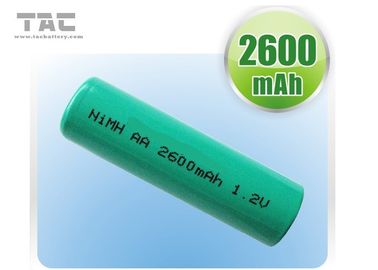 Capacité élevée AA 2600mAh vert puissance Nickel hydrure métallique Batteries rechargeables