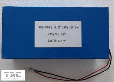 paquet de batterie de 19.2V LiFePO4 32700 18AH avec le connecteur pour la certification saine d'UL de dispositif