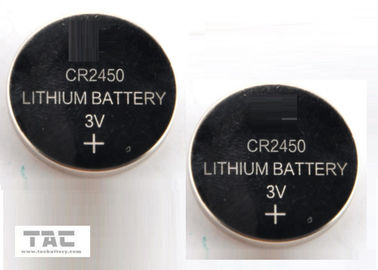 Cellule primaire de pièce de monnaie de lithium de Li-manganèse de CR2450 3.0V 600mA de beurre pour la carte de mémoire d'horloge