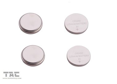 Cellule primaire de pièce de monnaie de lithium de Li-manganèse de CR2450 3.0V 600mA de beurre pour la carte de mémoire d'horloge