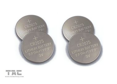 Batterie primaire de cellules de pièce de monnaie de lithium de CR2025 3.0V 160mA pour la lumière de LED
