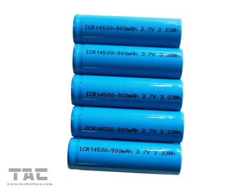 Batterie cylindrique aa 3.7V 14500 d'ion rechargeable de lithium pour solaire