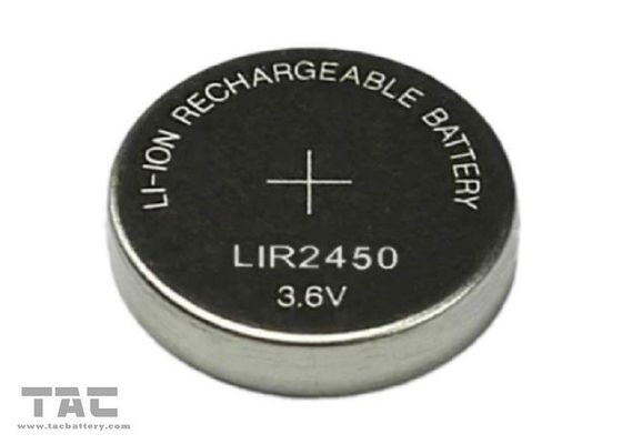 Cellule de bouton de l'ion LIR2450 3.6V 120mah de lithium pour les dictionnaires électroniques