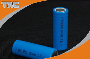 Type cylindrique de puissance de la batterie LFR18500P 900mAh de 3.2V LiFePO4 pour des dispositifs de puissance élevée