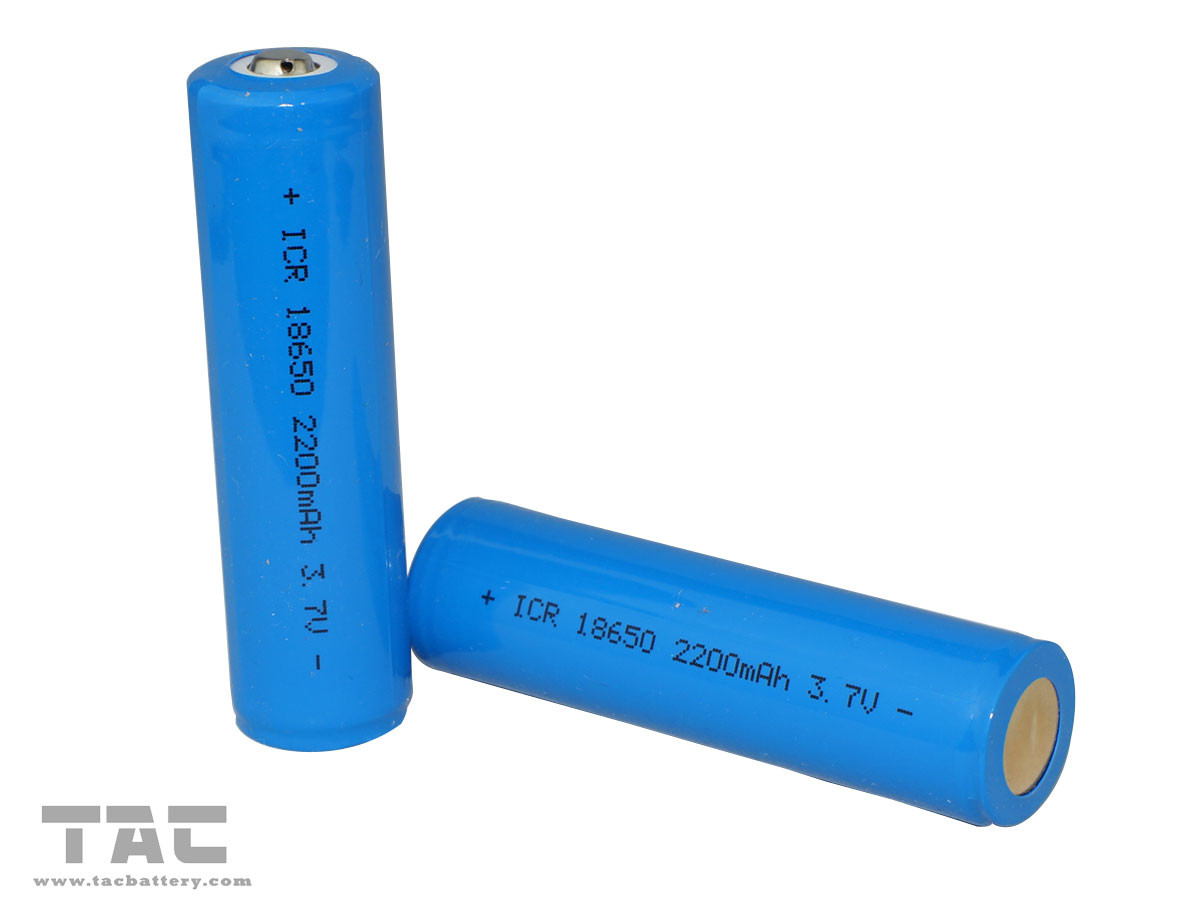 18650 cellule de Liion de la batterie 3.7V 2200mAh de Cylndrical d'ion