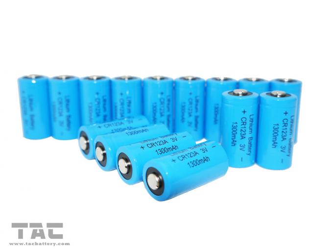 Batterie primaire du lithium LiMnO2 de CR123A 1300 heure-milliampère avec la densité de haute énergie