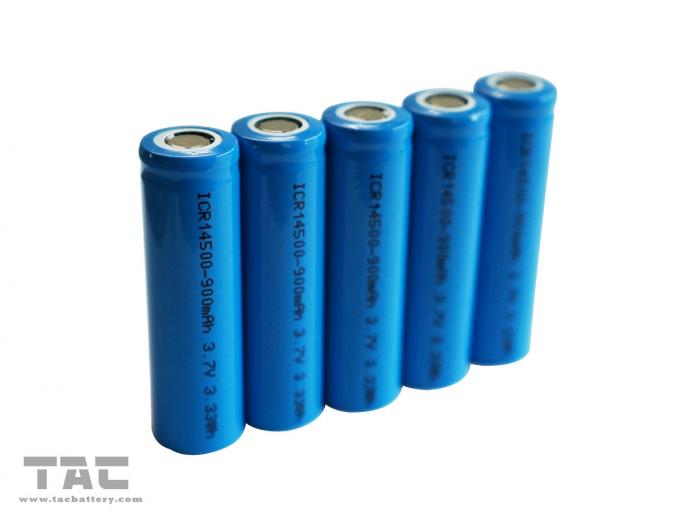 Batterie cylindrique 3.7V 14500/aa d'ion rechargeable de lithium de la capacité élevée