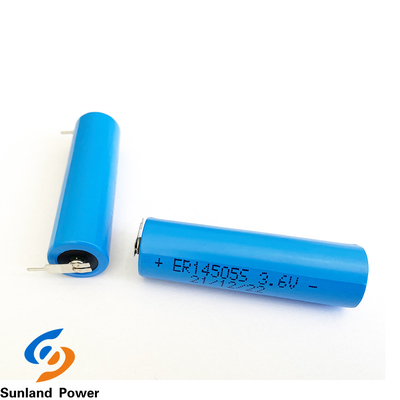 LiSOCl2 batterie à hautes températures bleue de la batterie ER14505S 3.6V 1.8AH
