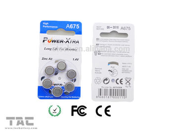 Batterie de cellules de pièce de monnaie de lithium de batterie d'air de zinc d'A675 PR44 1.4V 620mAh avec l'étiquette bleue