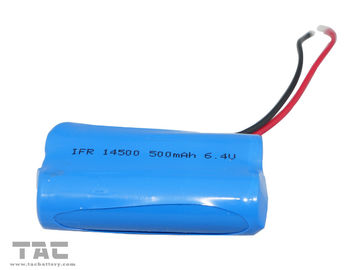 paquet de batterie de 6.4V LiFePO4 14500 500mAh pour l'éclairage décoratif