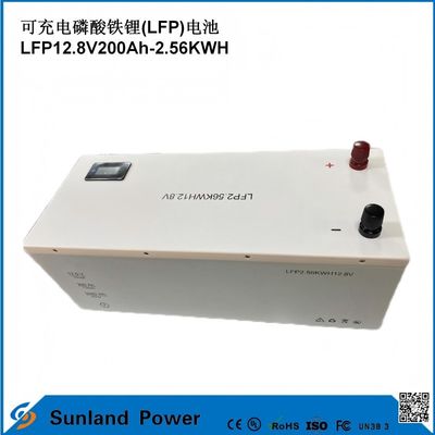 12V 200AH LiFePO4 Batterie avec UN38.3 MSDS UL1642 Certificat de charge continue 100A Affichage LCD