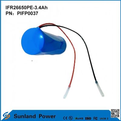 IFR26650PE-3.4Ah 3.2V LiFePO4 Cellule de batterie pour lampe de poche solaire