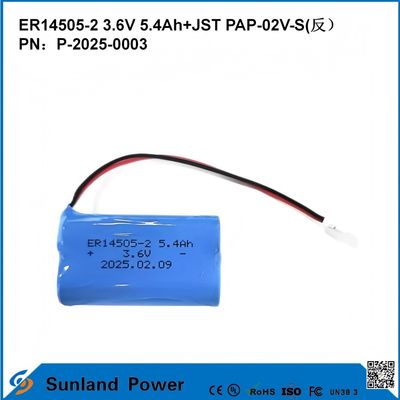 3.6V 5.4AH ER14505-2 Batterie primaire Voltage de fonctionnement élevé et stable