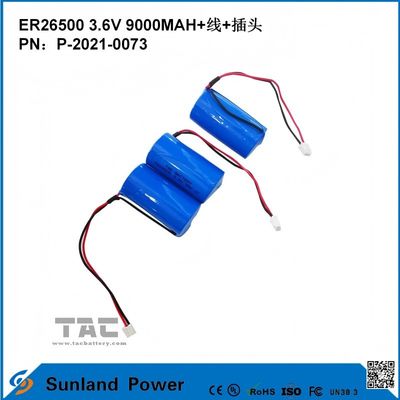 3.6V 9AH ER26500 Batterie primaire Voltage de fonctionnement élevé et stable longue durée de vie