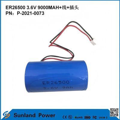 3.6V 9AH ER26500 Batterie primaire Voltage de fonctionnement élevé et stable longue durée de vie