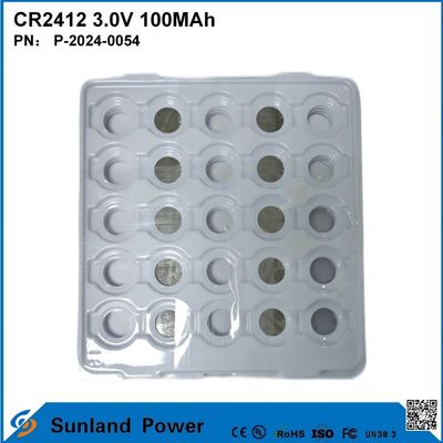 CR2412 3,0 V 100 MAH Li-MnO2 batterie longue durée de vie