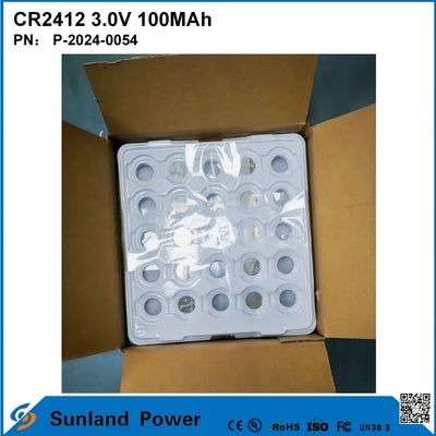 CR2412 3,0 V 100 MAH Li-MnO2 batterie longue durée de vie