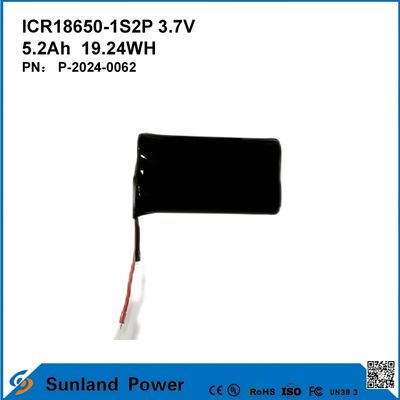 ICR18650-1S2P 3.7V 5.2AH 19.24WH Batterie rechargeable