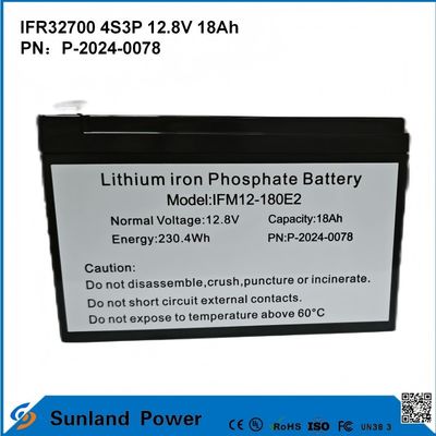 IFR32700 4S3P 12.8V 18Ah Pour la lumière solaire de crue haute luminosité LEDS jardin Lumières solaires batterie de viepo4