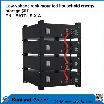 3U basse tension contrôle intelligent maison stockage d'énergie tout en un majordome LiFePO4 51.2V 50A 5120Wh16S1P Prismatique LFP batterie avec coque en aluminium 3.2V/100Ah durée de vie de 4000 cycles