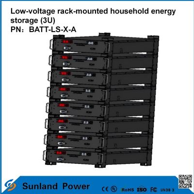 3U basse tension contrôle intelligent maison stockage d'énergie tout en un majordome LiFePO4 51.2V 50A 5120Wh16S1P Prismatique LFP batterie avec coque en aluminium 3.2V/100Ah durée de vie de 4000 cycles