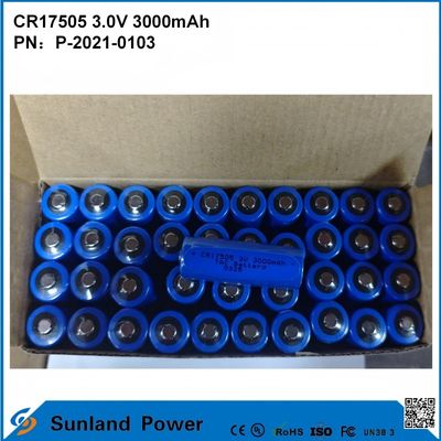 CR17505 3.0V 3000mAh Pour les instruments intelligents équipement médical Transport et logistique Meubles intelligents Haute capacité Stable performance de décharge Voltage de sortie Longue durée de vie
