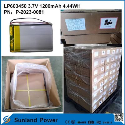 GP603450 Cellule pour électronique grand public et applications médicales 1200mAh 3.7V UL & UN38.3 Certifié en stock et personnalisable