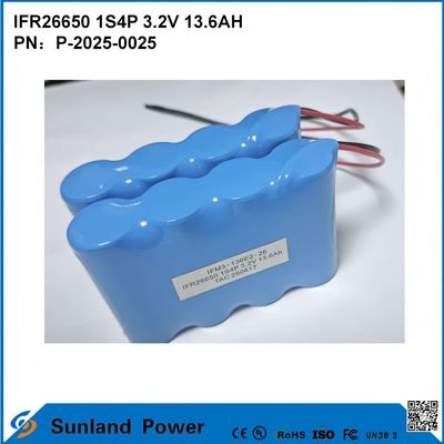 IFR26650 1S4P 3.2V 13,6Ah Piles pour la maison et le stockage d'énergie mobile commerciale Outils de puissance élevée Forages Scies et broyeurs d'angle