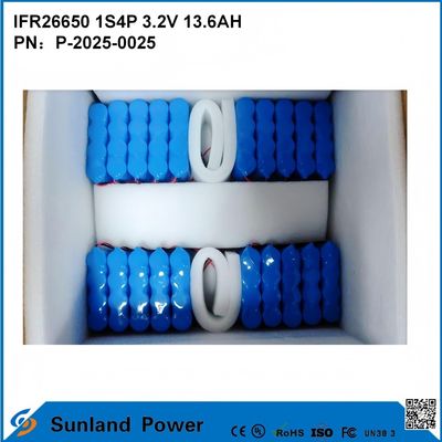 IFR26650 1S4P 3.2V 13,6Ah Piles pour la maison et le stockage d'énergie mobile commerciale Outils de puissance élevée Forages Scies et broyeurs d'angle