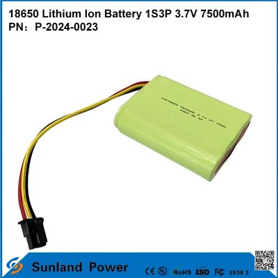18650 Batterie au lithium-ion 1S3P 3.7V 7500mAh