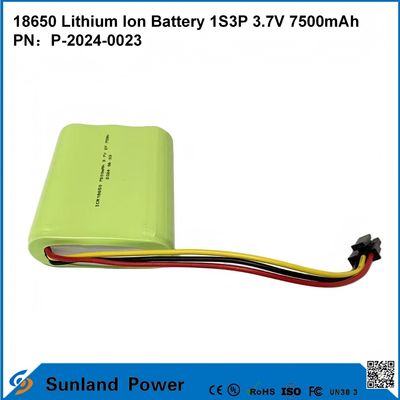 18650 Batterie au lithium-ion 1S3P 3.7V 7500mAh