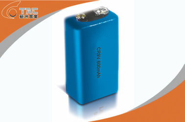 batterie primaire 600mAh de Li-Manganèse du lithium 9V pour des dispositifs de sécurité 26,5 x 48.5mm