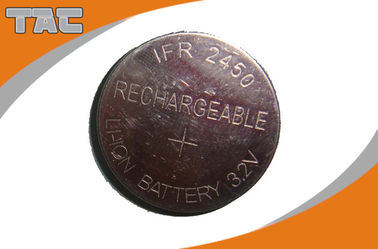 Batterie rechargeable LFR2450 80mAh 3.2V de cellules de pièce de monnaie de lithium pour le domaine d'IOT