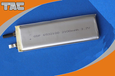 GSP6532100 3. 7V 2100mAh des cellules au Lithium Ion Polymer Batteries