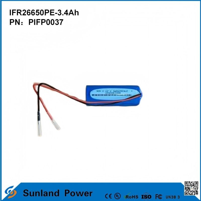 IFR26650PE-3.4Ah 3.2V LiFePO4 Cellule de batterie pour lampe de poche solaire