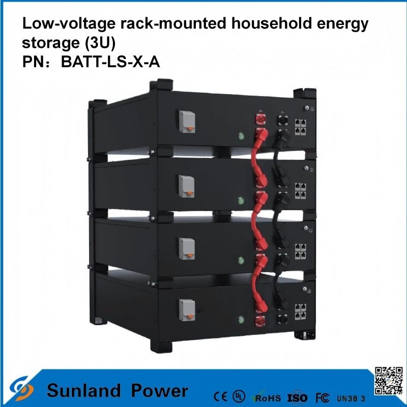 3U basse tension contrôle intelligent maison stockage d'énergie tout en un majordome LiFePO4 51.2V 50A 5120Wh16S1P Prismatique LFP batterie avec coque en aluminium 3.2V/100Ah durée de vie de 4000 cycles