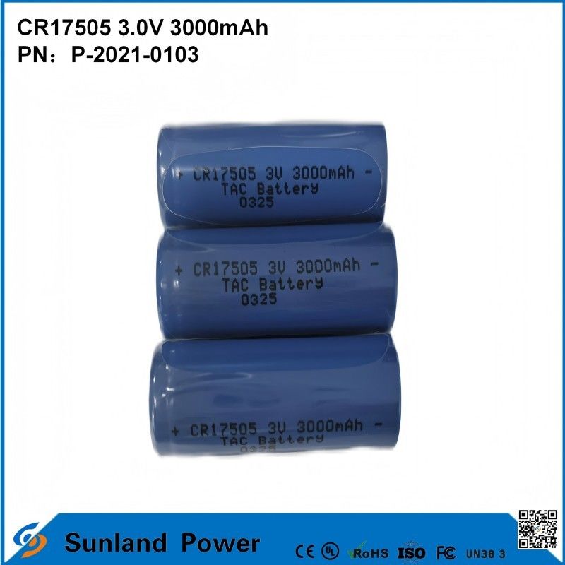 CR17505 3.0V 3000mAh Pour les instruments intelligents équipement médical Transport et logistique Meubles intelligents Haute capacité Stable performance de décharge Voltage de sortie Longue durée de vie