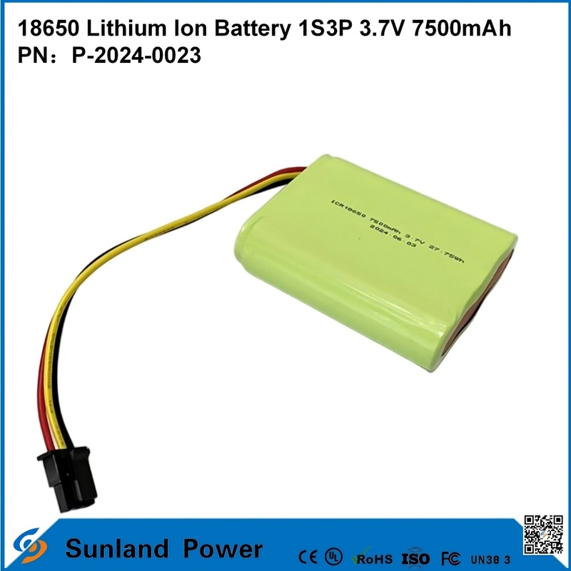 18650 Batterie au lithium-ion 1S3P 3.7V 7500mAh