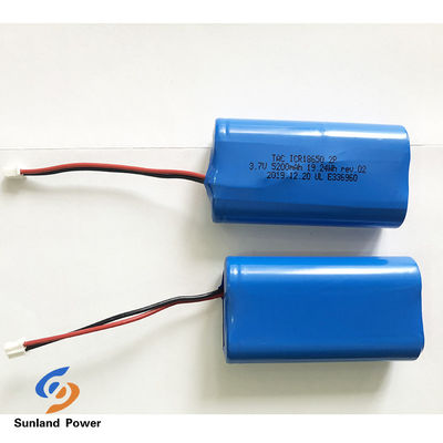 3.7V Batterie rechargeable aux ions de lithium ICR18650 1S2P avec UL2054 Pour lampe