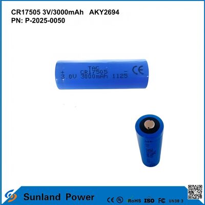 Batterie CR17505 3V 3000mAh appliquée dans les systèmes de contrôle et de sécurité industriels de mètres intelligents