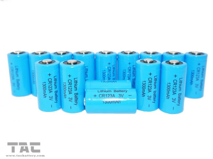 Longue certification d'UL de batterie de Li-manganèse de lumière d'instantané de la vie de cycle 3.0V CR123A 1300mAh