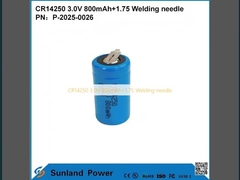 CR14250 3,0 V 800 mAh + 1,75 Aiguille de soudure