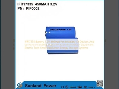 IFR17335 Batterie 3,2V 450mAh pour une variété d'appareils et de scénarios, y compris les produits numériques, les équipements d'éclairage, les outils électriques, les petits appareils électroménagers et les systèmes de stockage d'énergie.